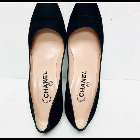 Chanel black suede pumps 2004 Karl Lagerfeld - Picture 8 of 14